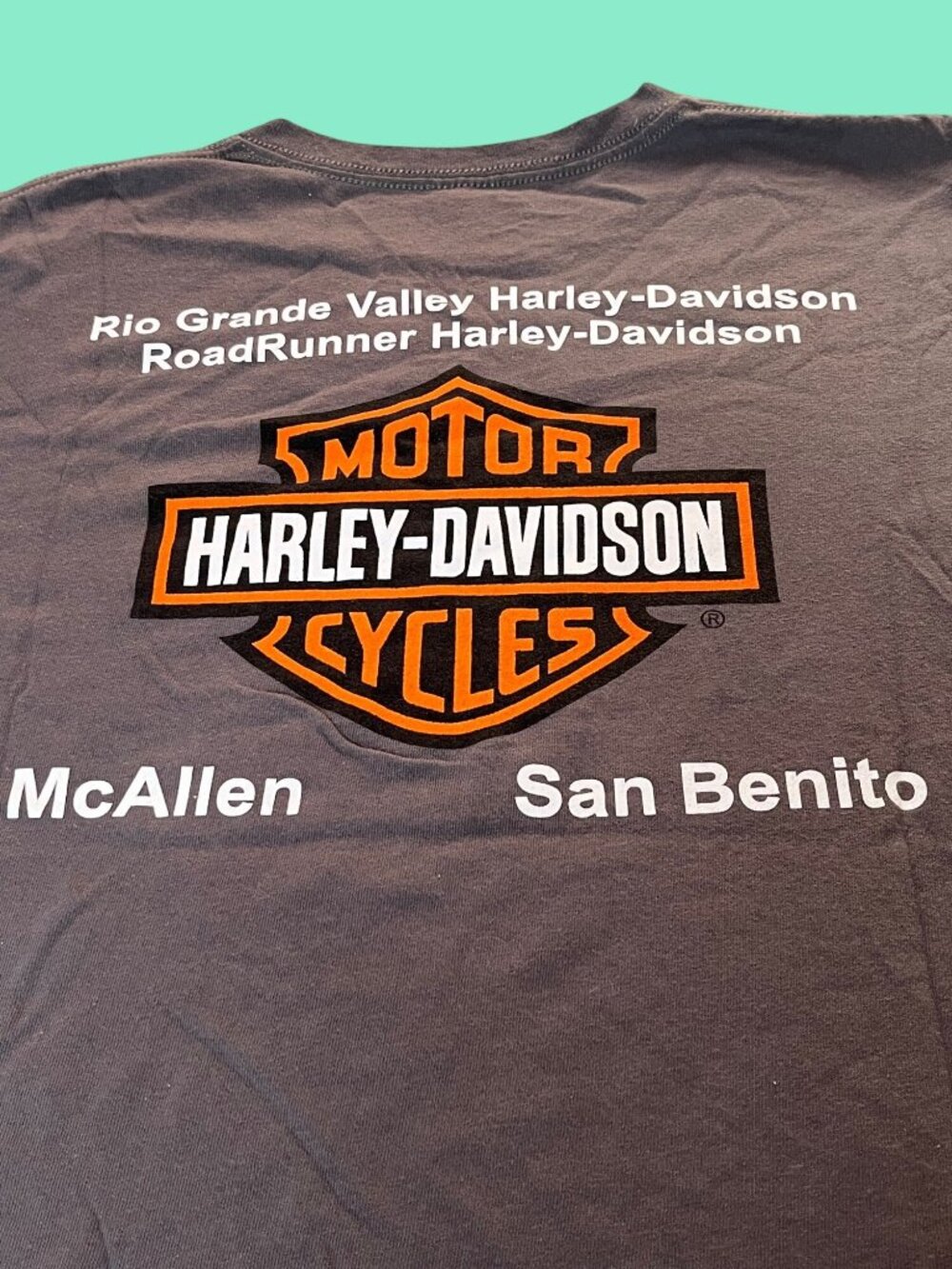 Harley-Davidson Blood Donor Tee Biker For Life Graphic Shirt Large Gray Cotton